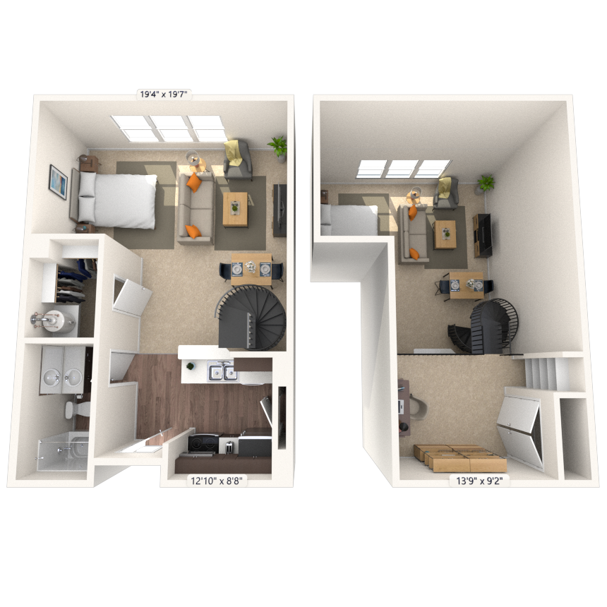 Floorplan image of unit 4145
